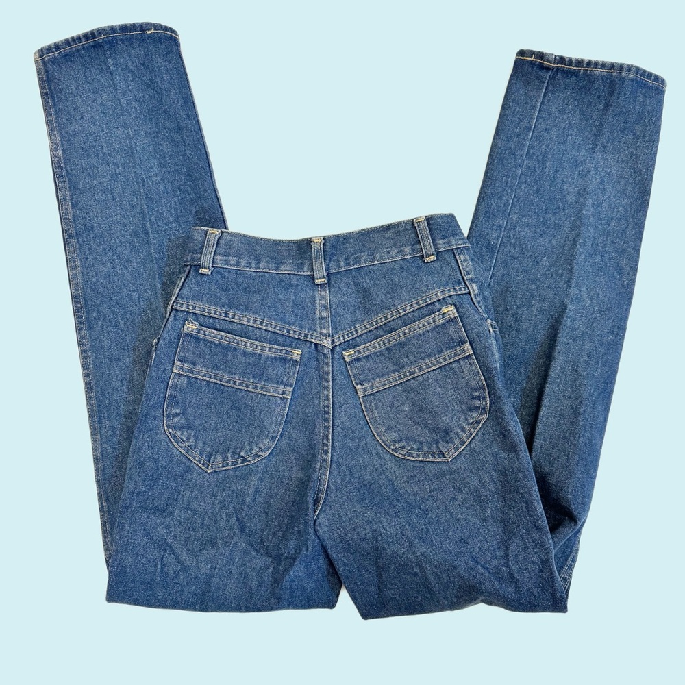 Vintage 80s Silver Unicorn Mom Jeans